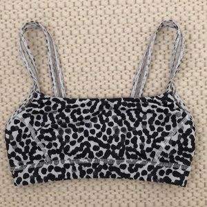 Lululemon gray and white dot sports bra